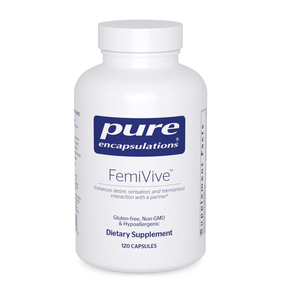 Pure Encapsulations FemiVive bottle with label on white background
