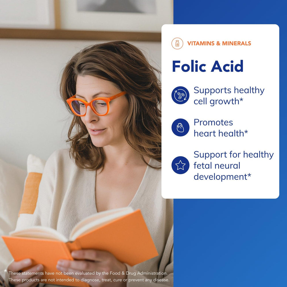 Supplement facts panel – Pure Encapsulations Folic Acid