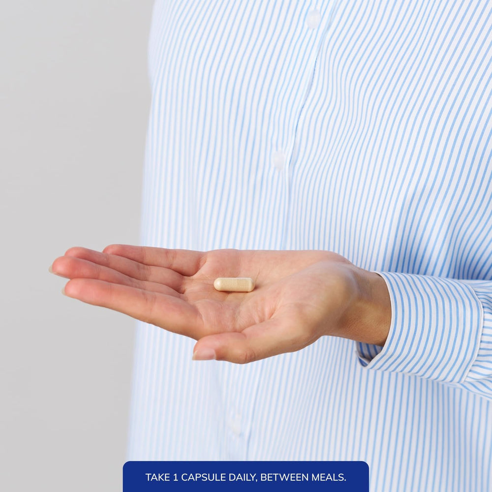 Close-up of Pure Encapsulations GABA bottle and capsules