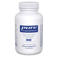 Pure Encapsulations glucosamine chondroitin with MSM bottle and label