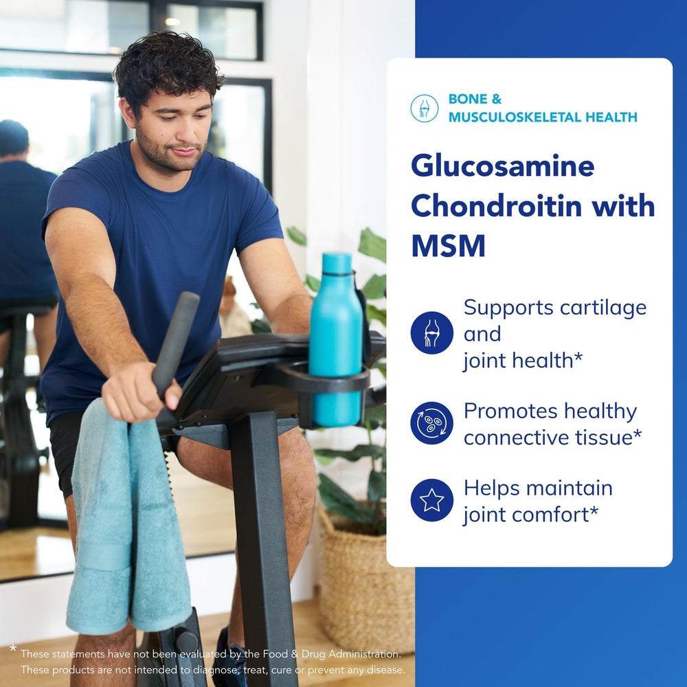 Glucosamine HCl and chondroitin sulfate ingredients on bottle label