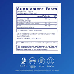 Bottle of Pure Encapsulations glucosamine chondroitin MSM product