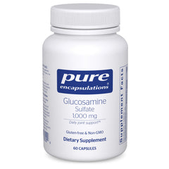 Bottle of Pure Encapsulations Glucosamine Sulfate 1,000 mg capsules