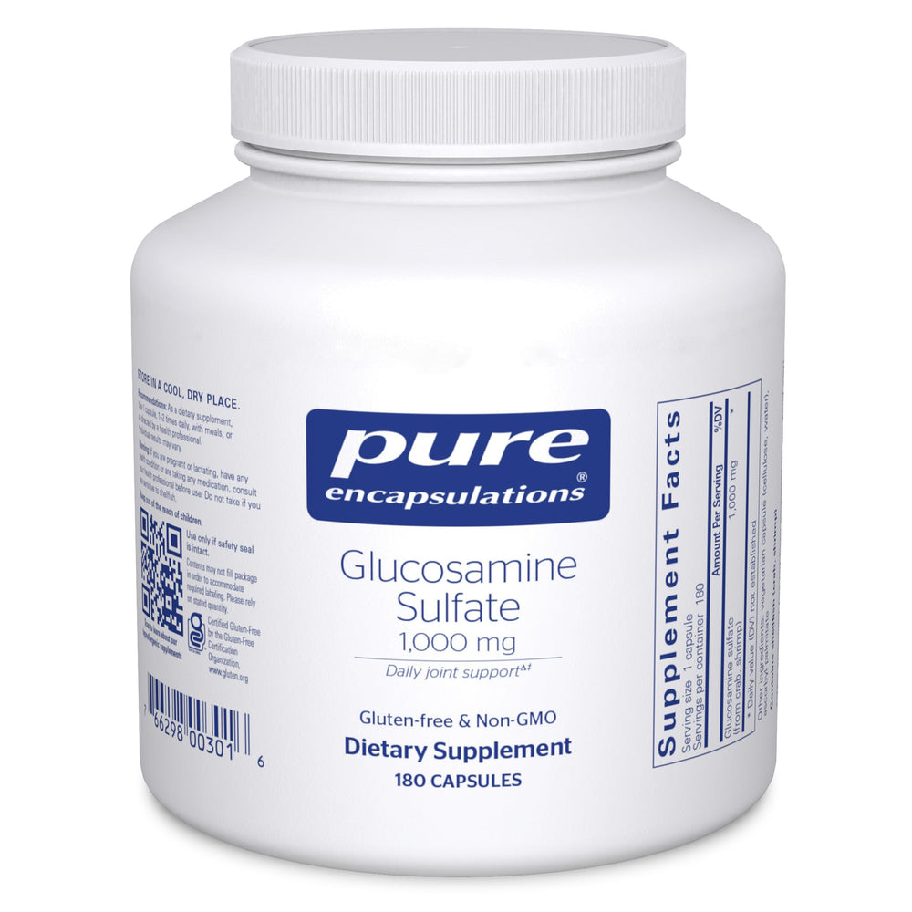 Pure Encapsulations Glucosamine Sulfate 1,000 mg bottle with 180 capsules