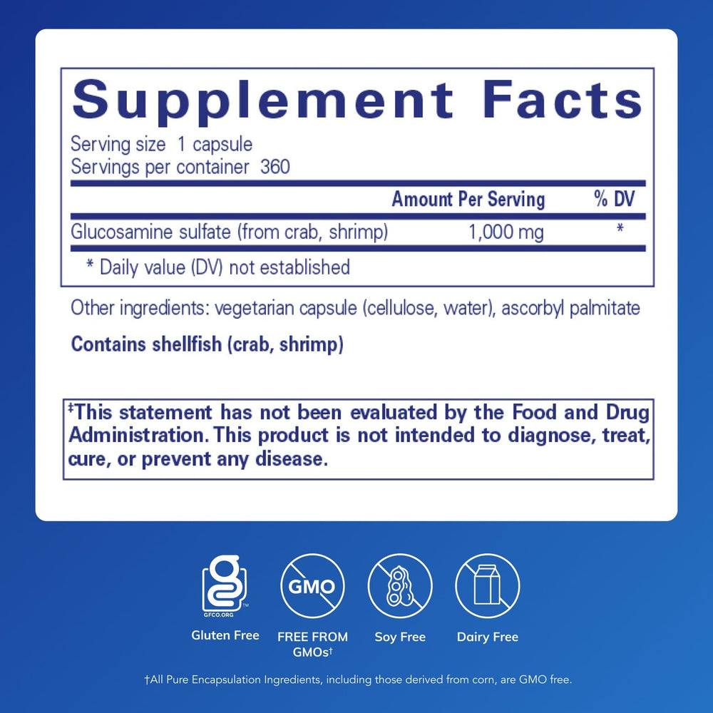 Glucosamine Sulfate 1000 mg capsules close-up