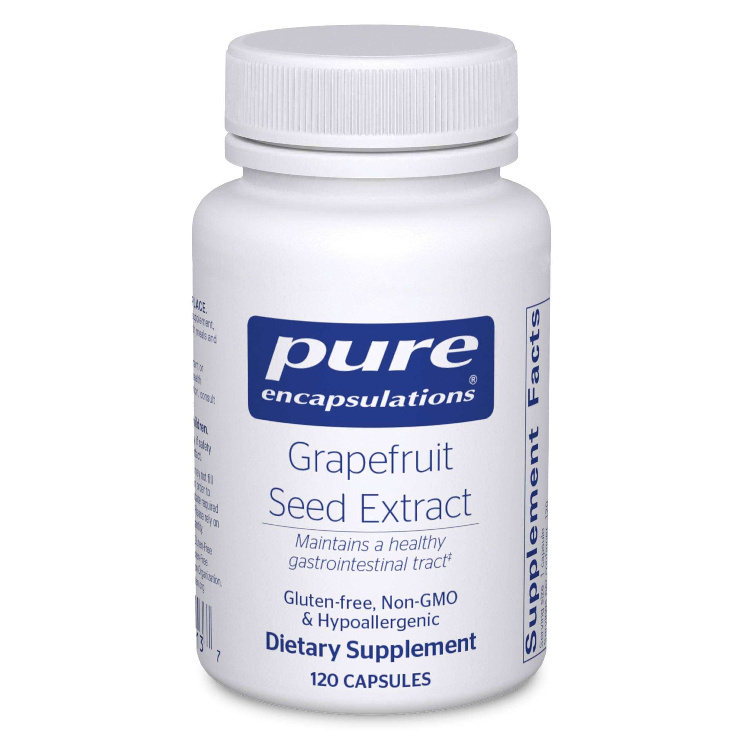 Pure Encapsulations Grapefruit Seed Extract bottle front view - 120 capsules