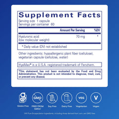 Hyaluronic acid capsules close-up