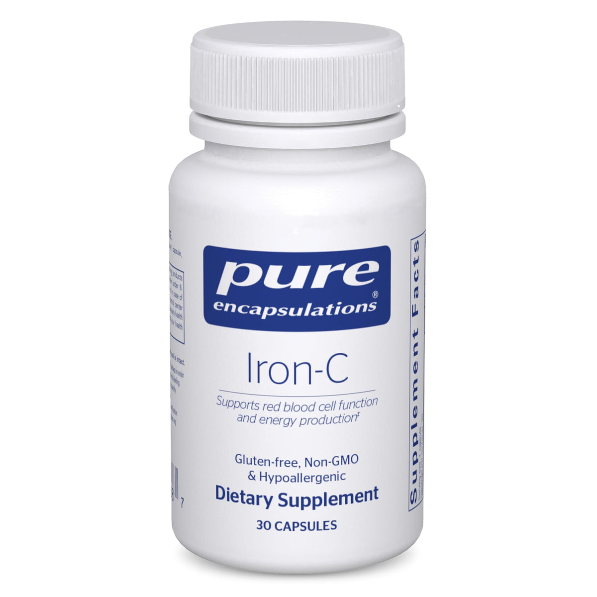 Bottle of Pure Encapsulations Iron-C - 30 capsules