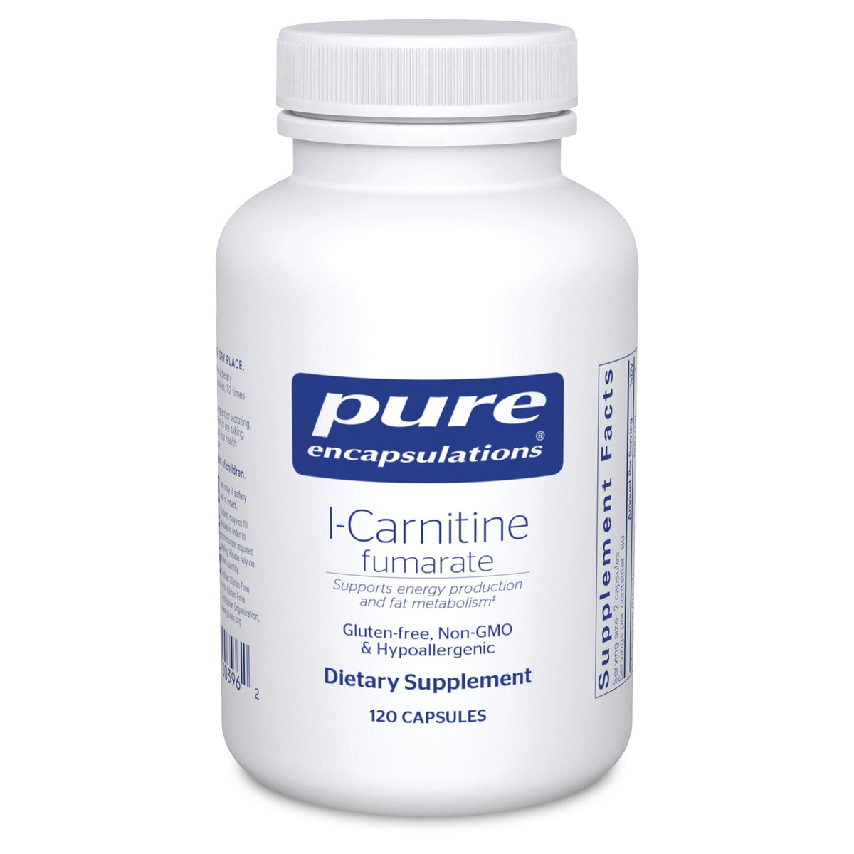 Pure Encapsulations L-Carnitine Fumarate bottle with 120 capsules