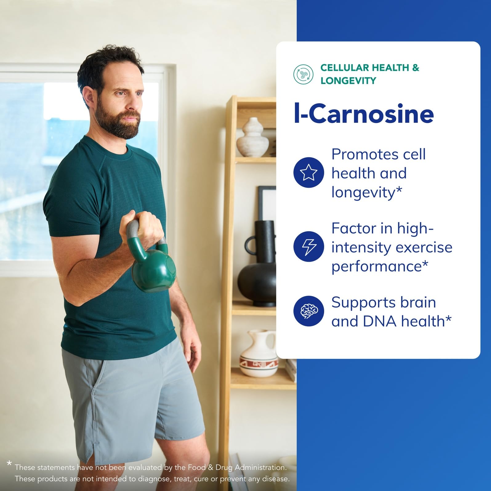 Product label highlighting benefits: joints, brain, antioxidants