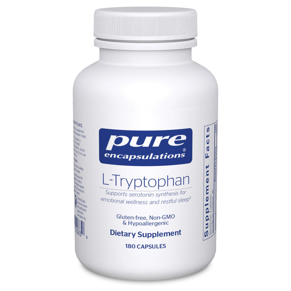 Pure Encapsulations L-Tryptophan bottle with 180 capsules