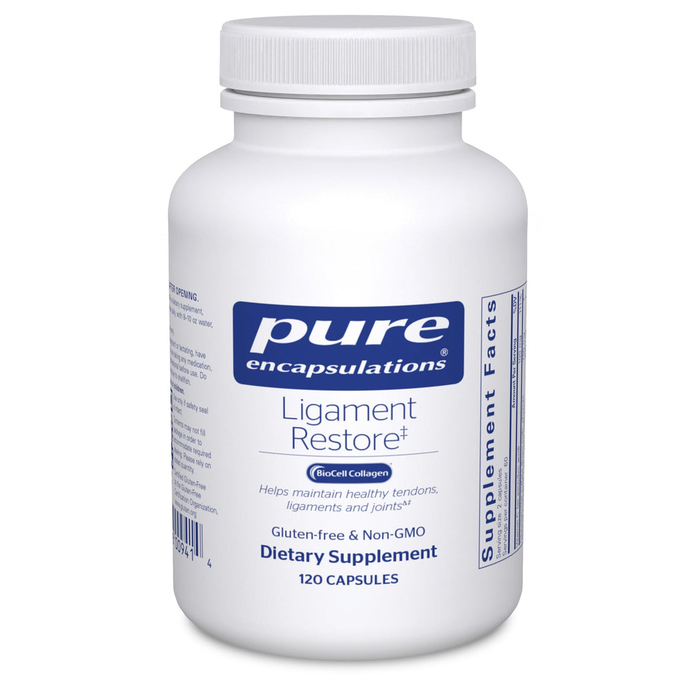 Pure Encapsulations Ligament Restore bottle with label