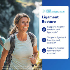 Close up of Ligament Restore label and ingredients
