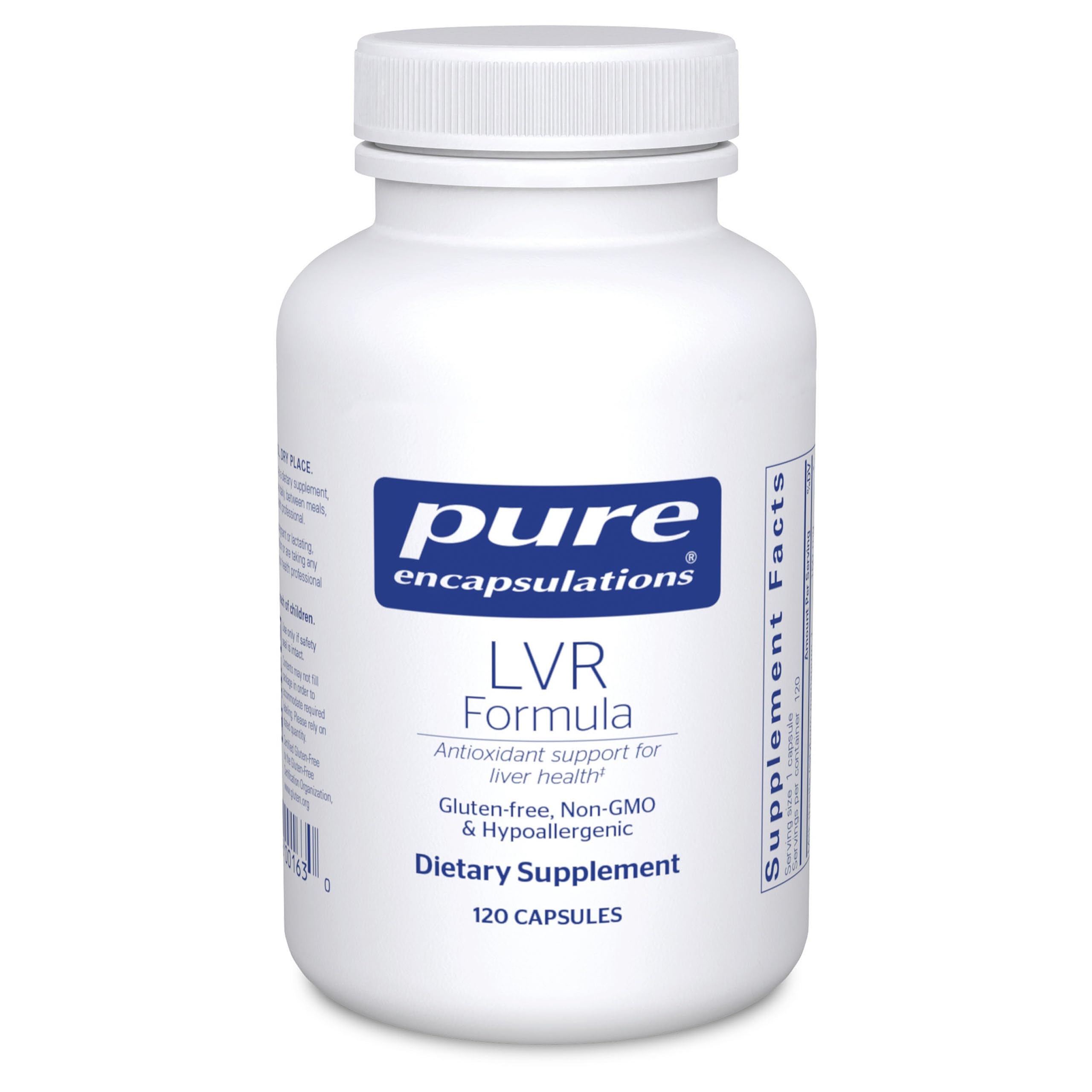 Pure Encapsulations LVR Formula bottle with 120 capsules