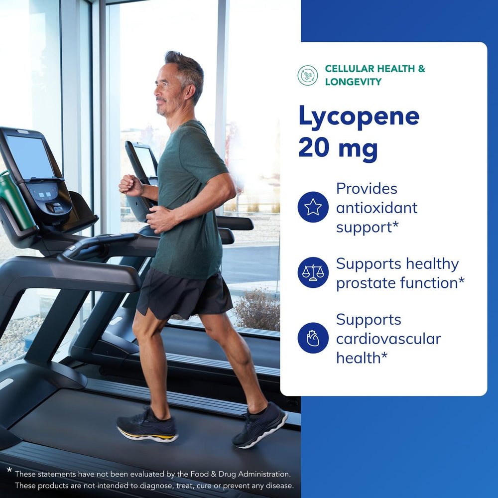 Pure Encapsulations Lycopene 20 mg softgels in bottle show easy daily supplementation