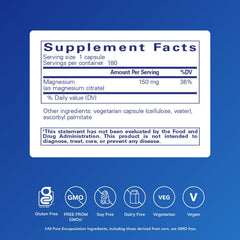 Close-up of magnesium citrate capsules