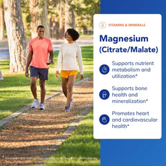 Supplement facts label for Magnesium (Citrate/Malate) by Pure Encapsulations
