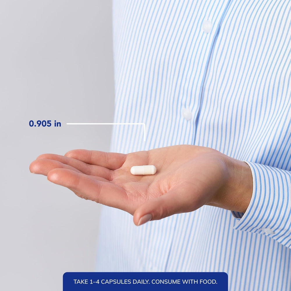 Pure Encapsulations Magnesium Glycinate capsules being poured for easy daily intake