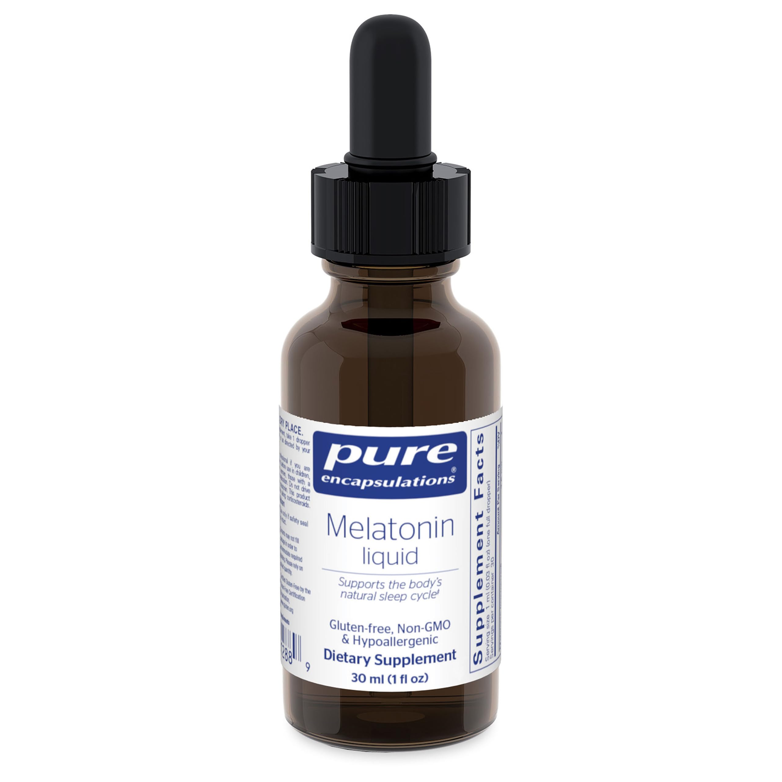 Pure Encapsulations Melatonin Liquid bottle and packaging