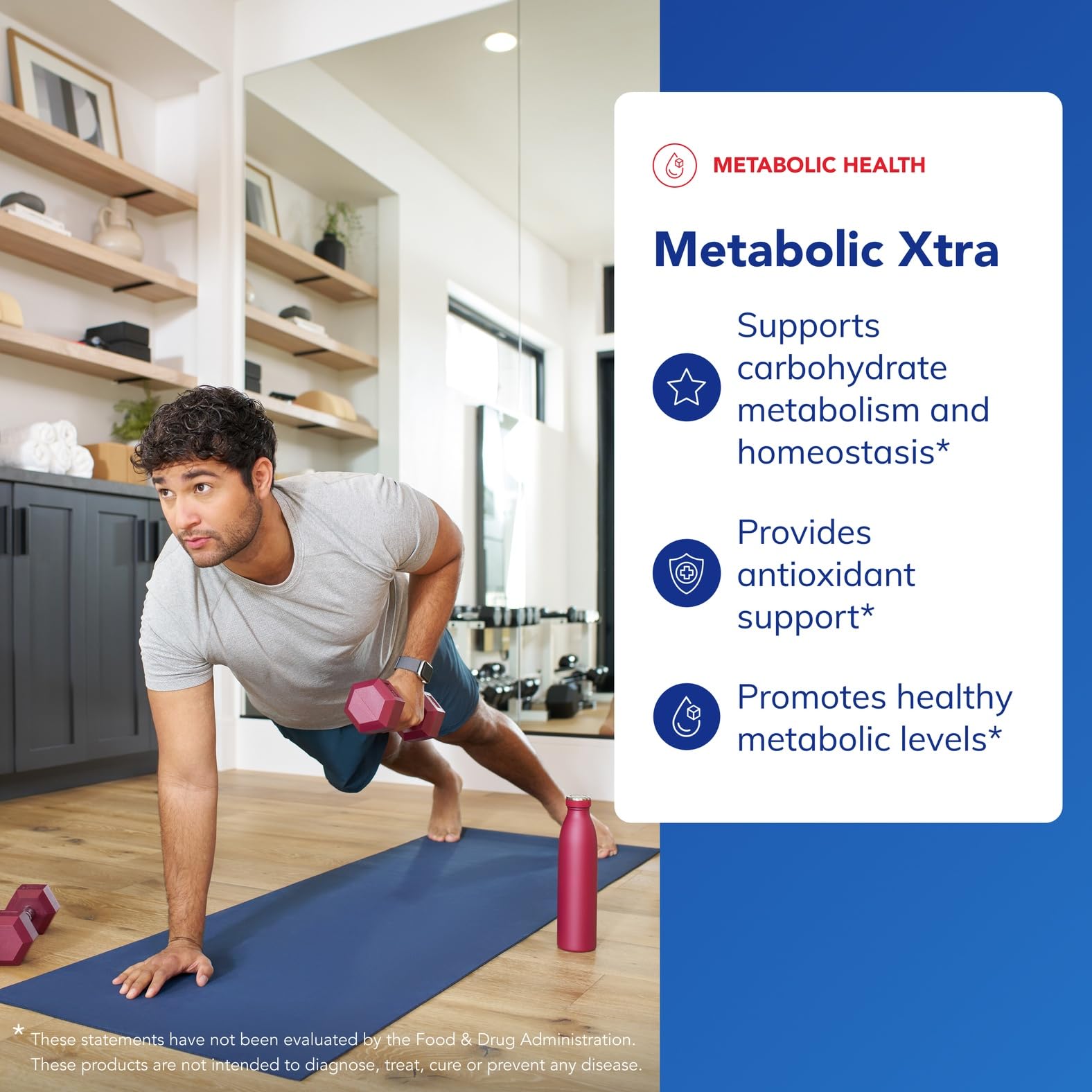 Close-up of Metabolic Xtra label highlighting ingredients and allergen-free statement
