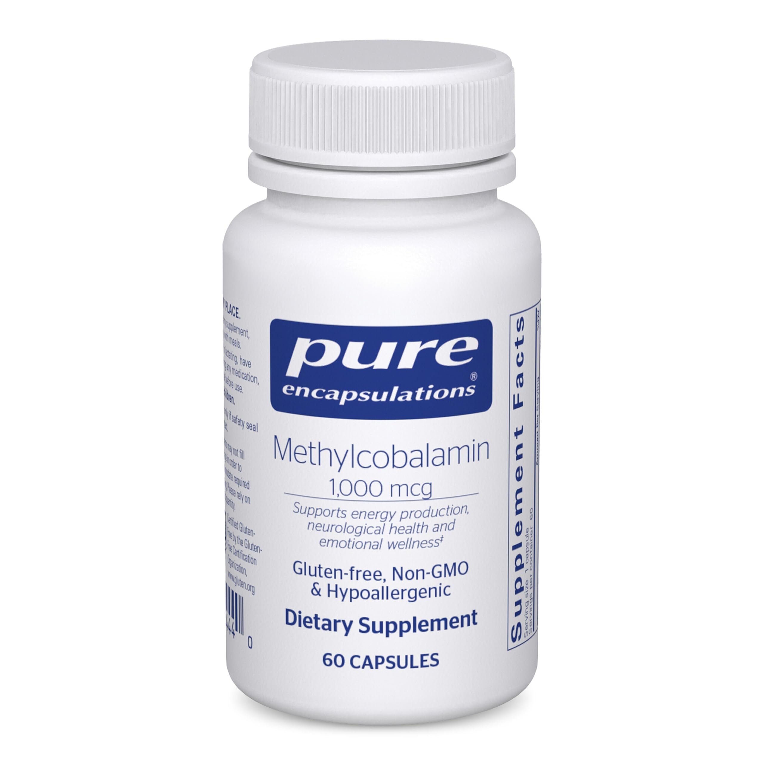 Bottle of Pure Encapsulations Methylcobalamin 1000 mcg