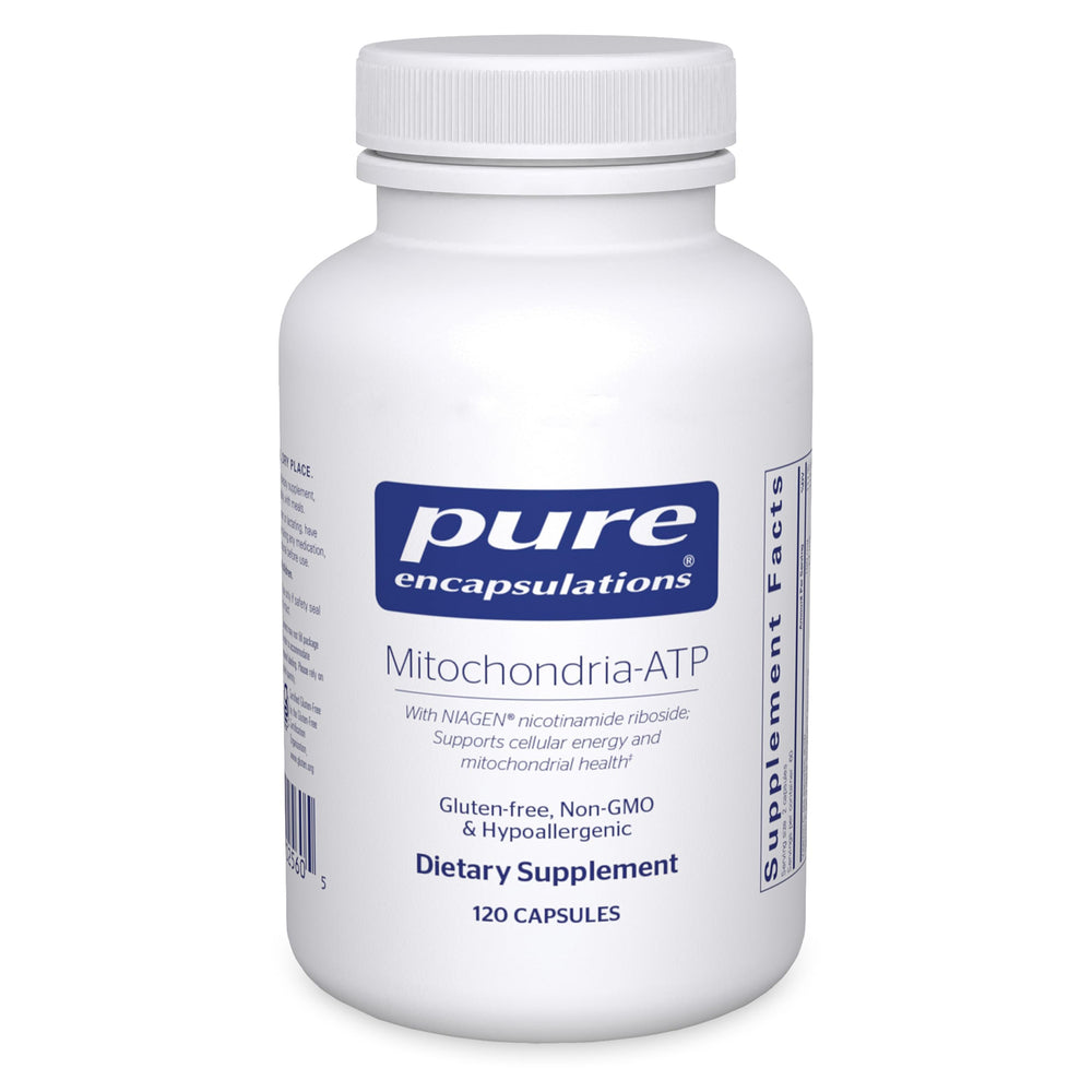Pure Encapsulations Mitochondria-ATP bottle front view for daily energy support