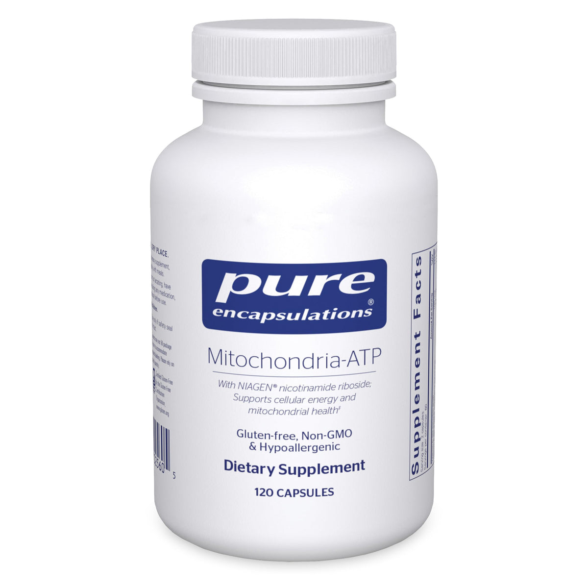 Pure Encapsulations Mitochondria-ATP bottle front view for daily energy support