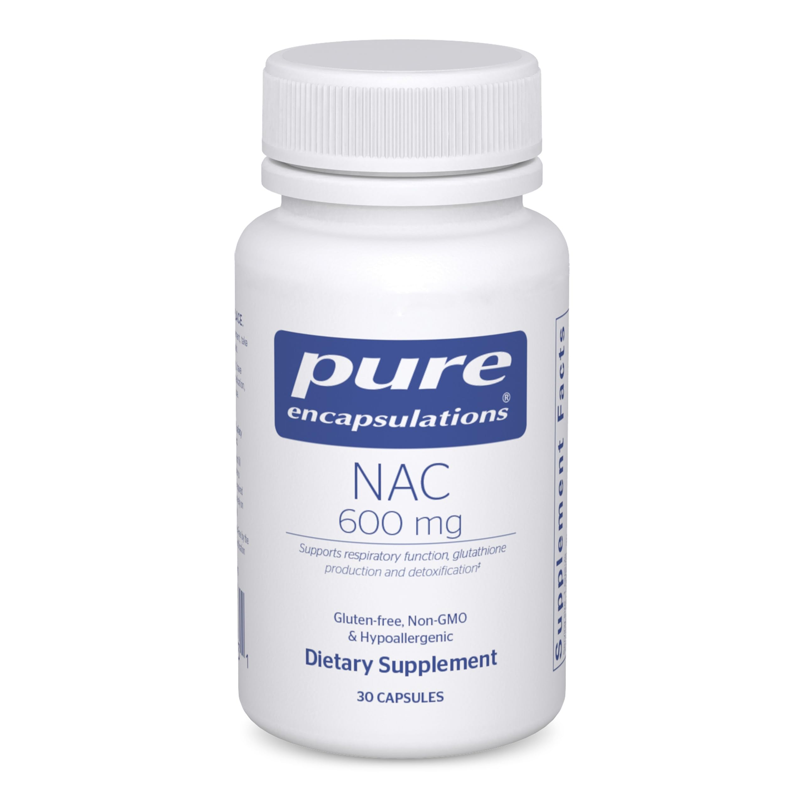 Pure Encapsulations NAC 600 mg bottle – front view