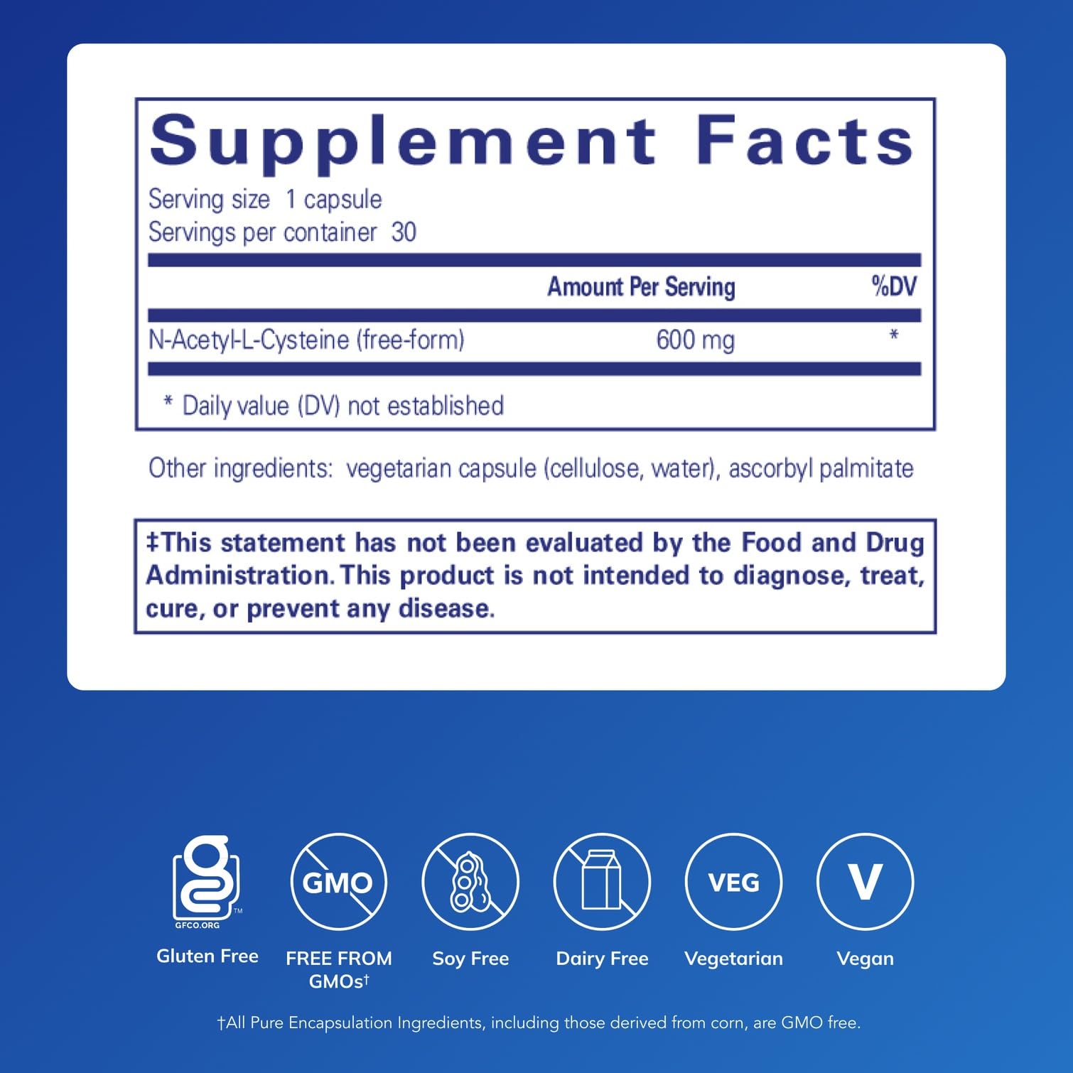 Pure Encapsulations NAC 600 mg capsules-pour demonstrates convenient dosing for lung support