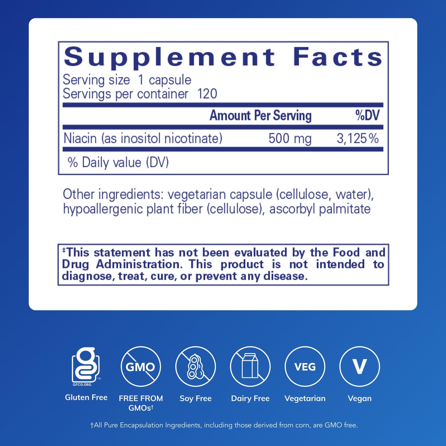Pure Encapsulations Niacitol capsules closeup – sleek capsules for digestion and tissue formation support.