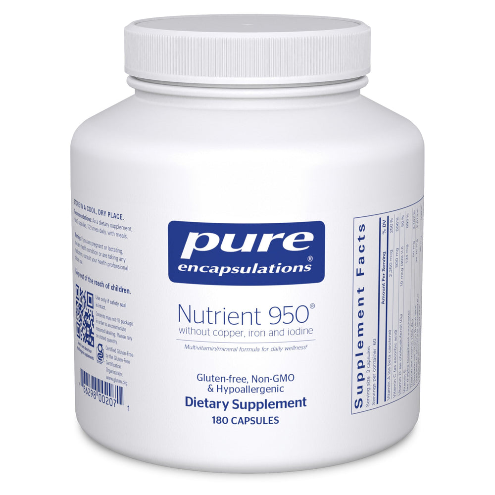 Pure Encapsulations Nutrient 950 bottle-front for daily wellness support.