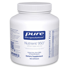 Pure Encapsulations Nutrient 950 bottle for daily hypoallergenic multivitamin support