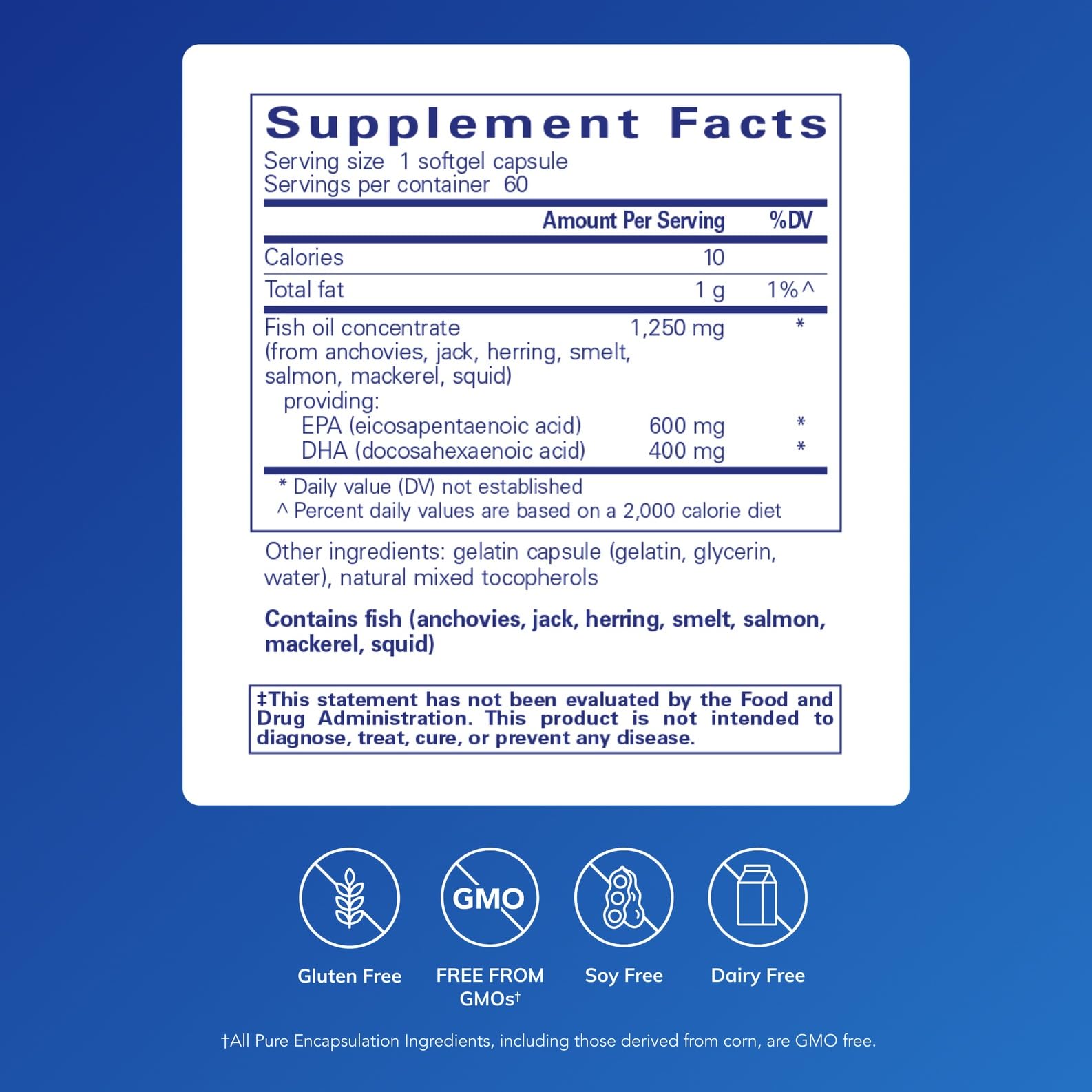 Close-up of O.N.E. Omega bottle label