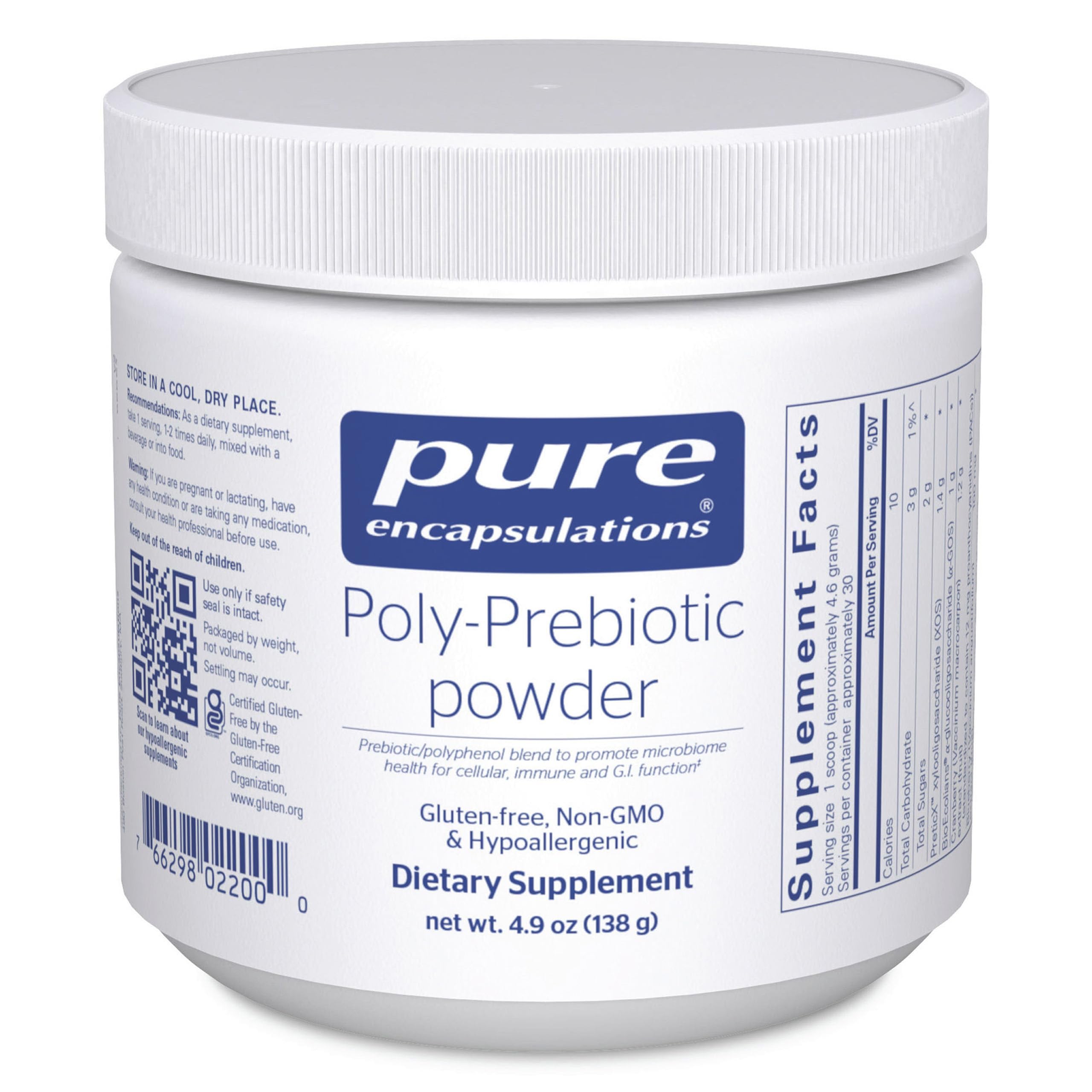 Hero product image: Pure Encapsulations Poly-Prebiotic Powder bottle