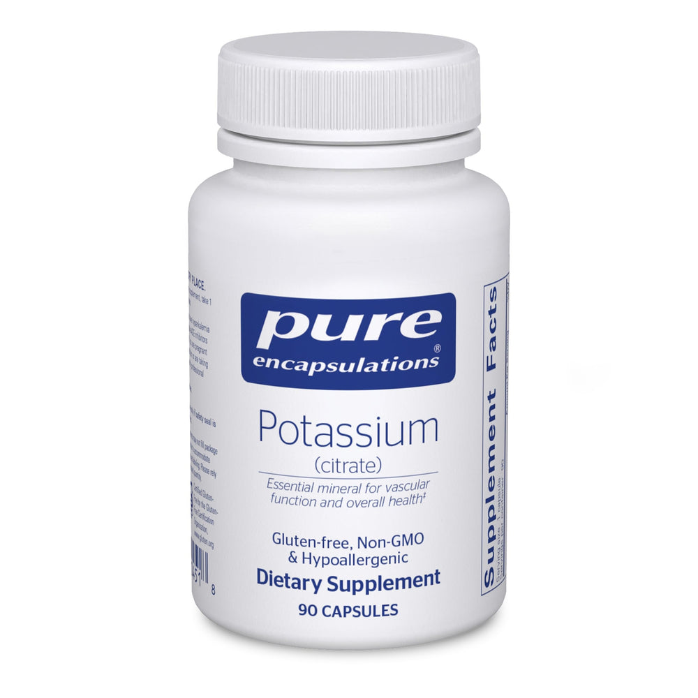 Bottle of Pure Encapsulations Potassium Citrate – 90 capsules