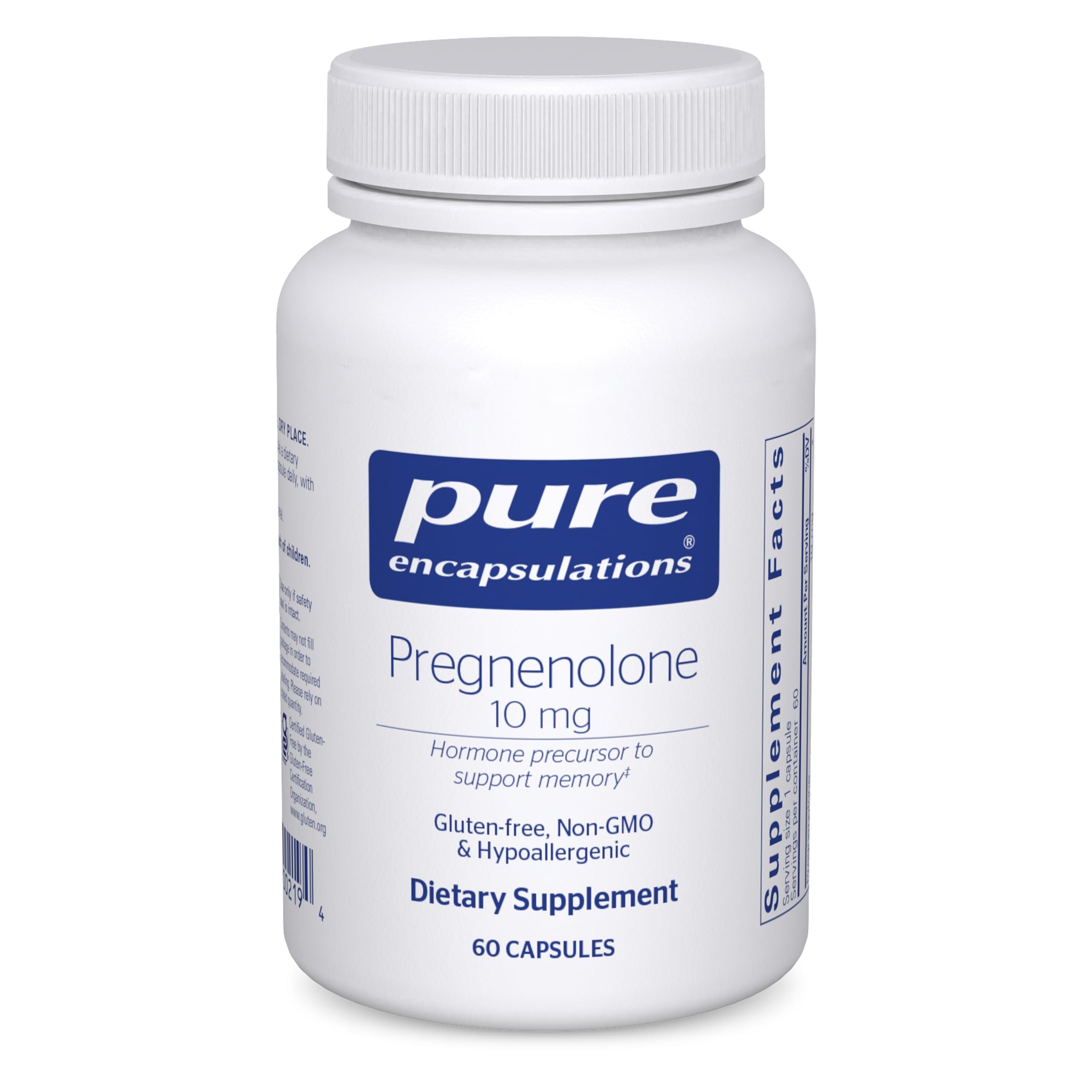 Pure Encapsulations Pregnenolone 10 mg bottle front