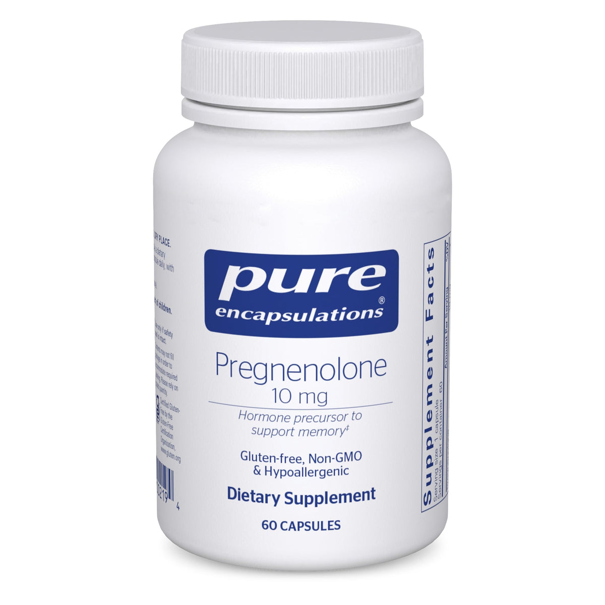 Pure Encapsulations Pregnenolone 10 mg bottle front