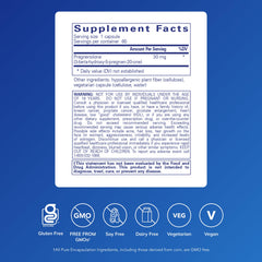 Pregnenolone 30 mg capsules close-up