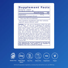 Close-up of pregnenolone 30 mg capsules for memory support