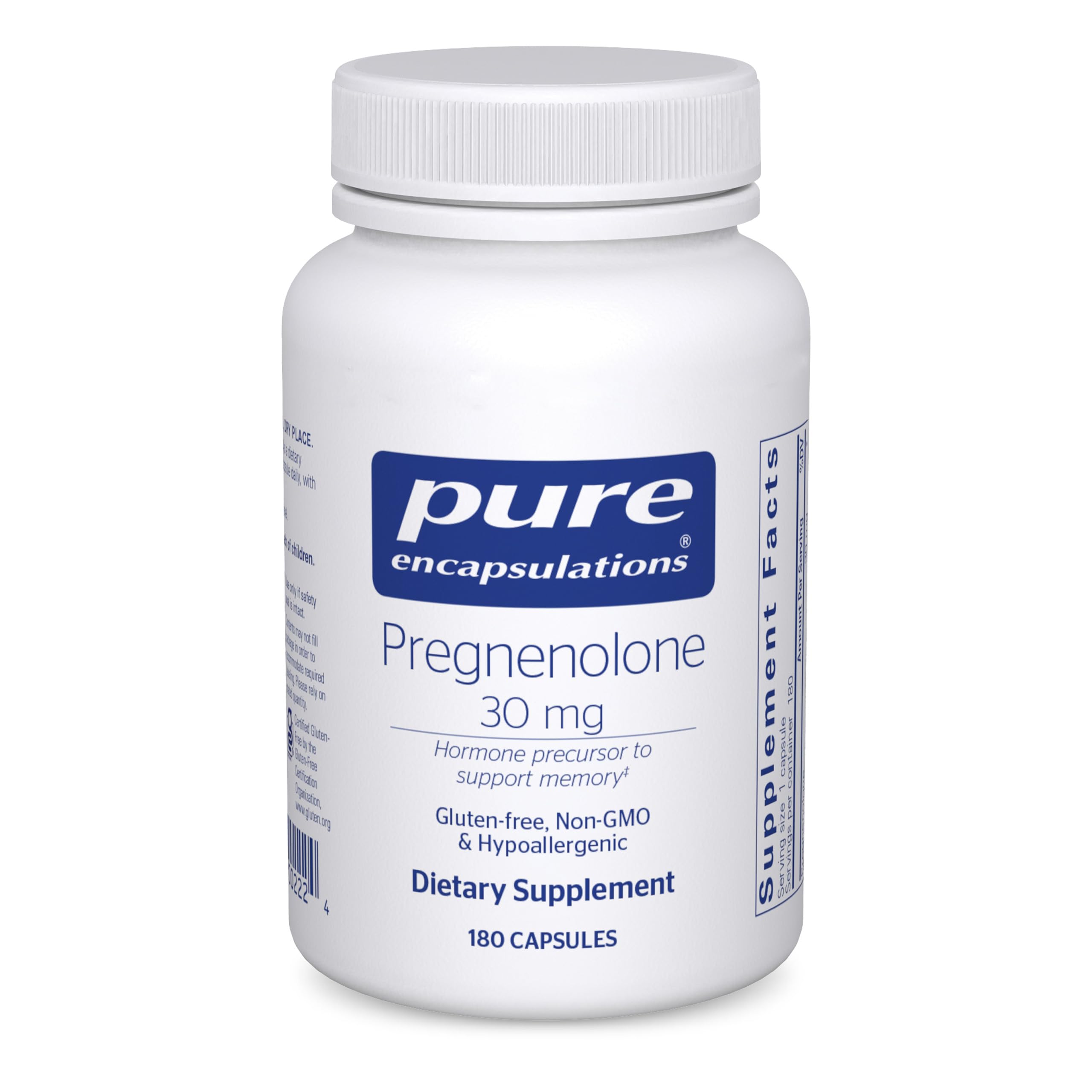 Bottle of Pure Encapsulations Pregnenolone 30 mg