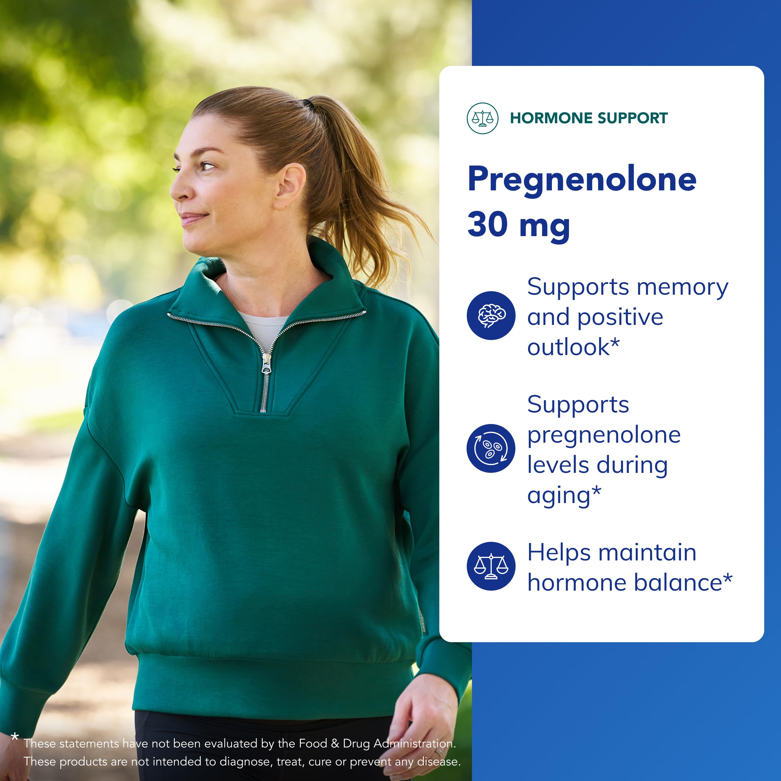 Vegan gluten-free label for pregnenolone supplement