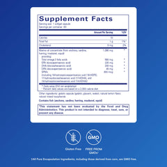 Close-up of Pro-Resolve Omega bottle with 60 softgel capsules