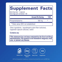 Pure Encapsulations PS 100 back label