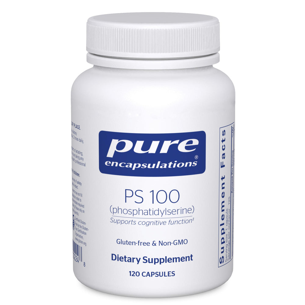 Front view of Pure Encapsulations PS 100 bottle with label