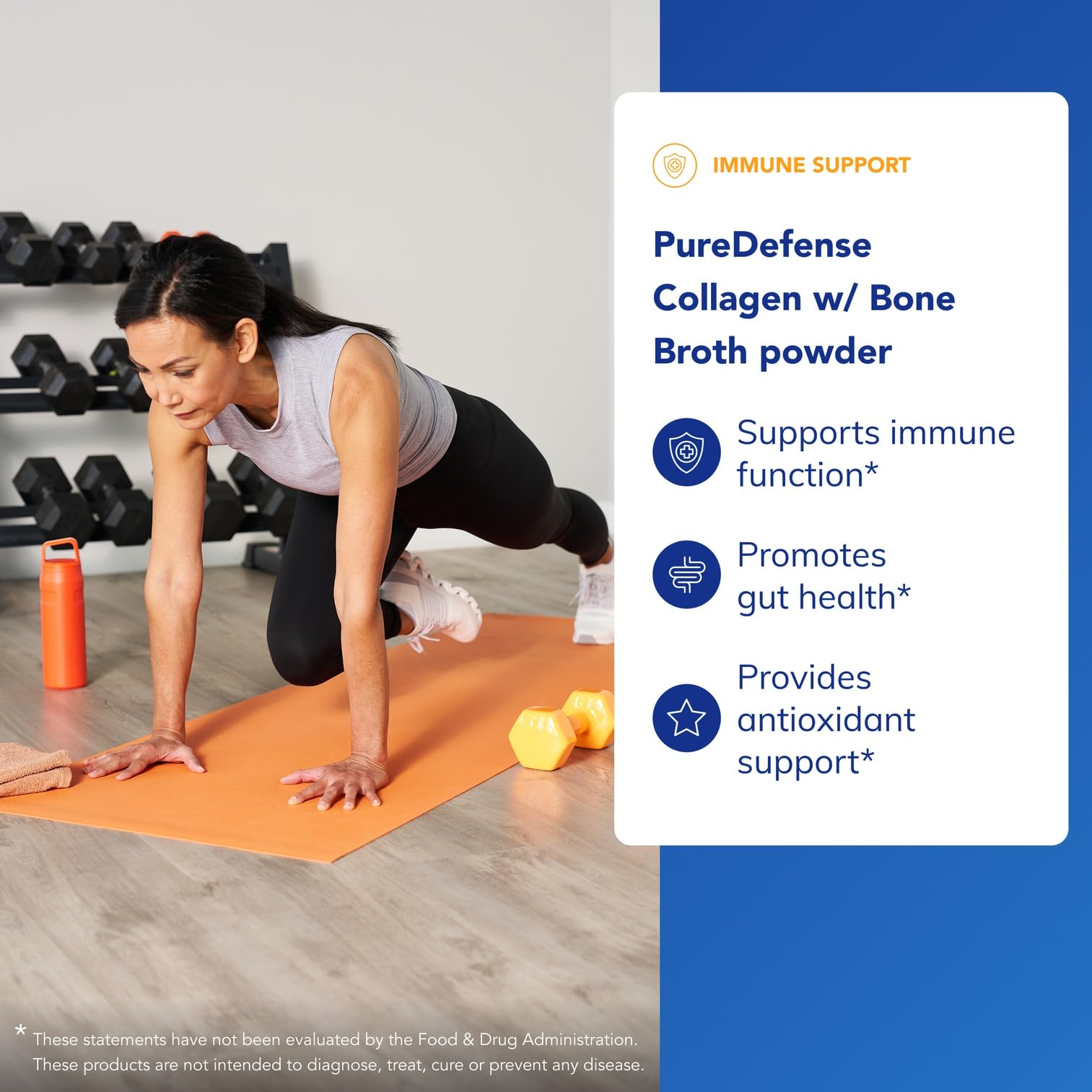 Savory bone broth with mushrooms, aged garlic and turmeric extracts