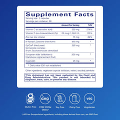 Close-up of PureDefense ingredients including EpiCor, NAC and flavonoids