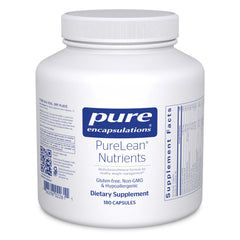 Front view of PureLean Nutrients bottle – 180 capsules