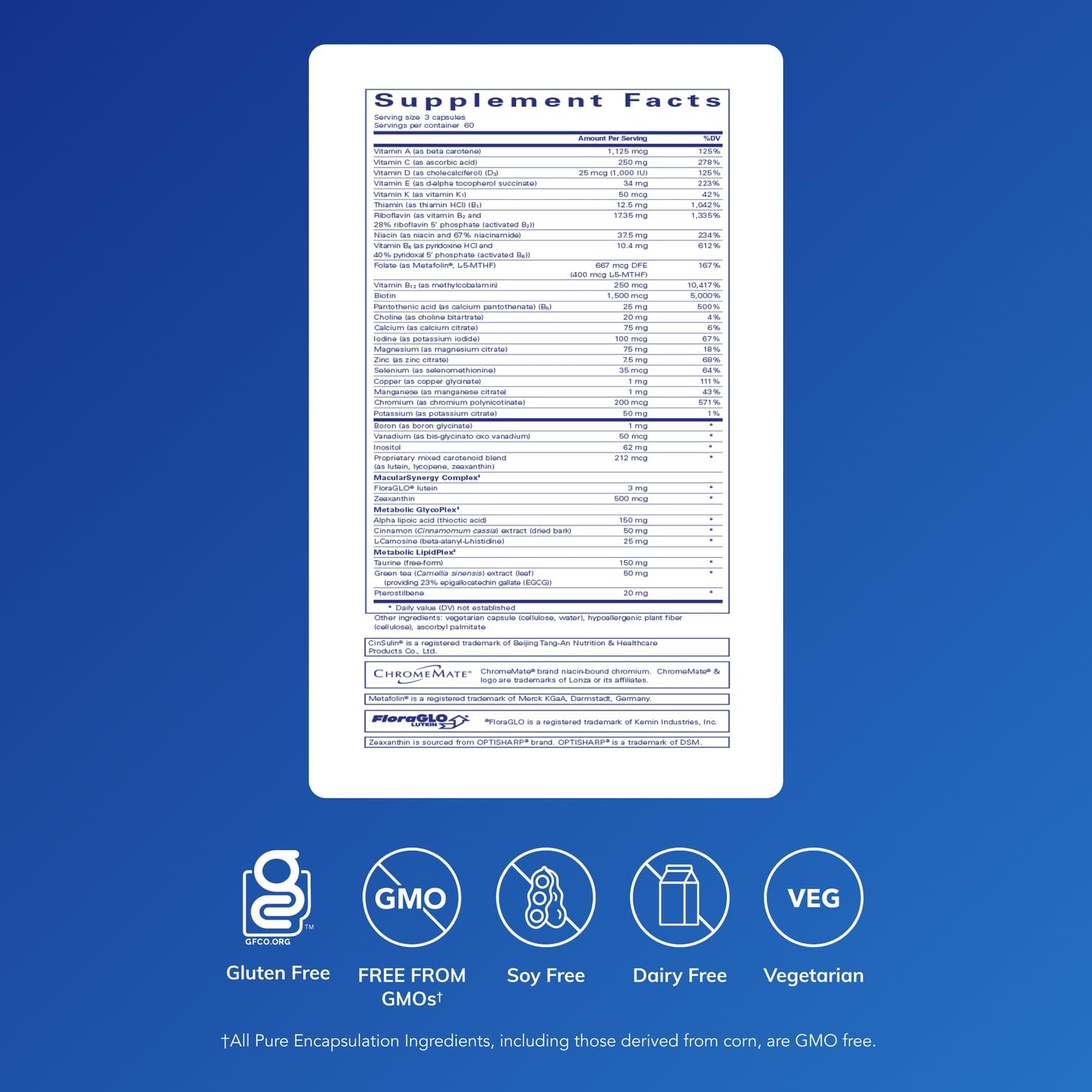PureLean Nutrients bottle label with product details