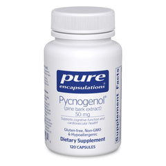 Pure Encapsulations Pycnogenol bottle with label for antioxidant vascular support
