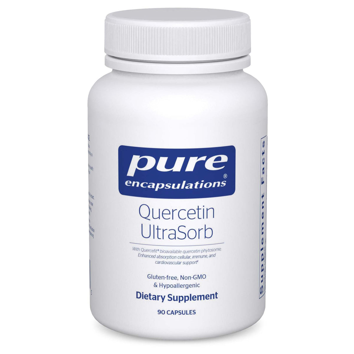 Front view bottle of Pure Encapsulations Quercetin UltraSorb, 90 capsules